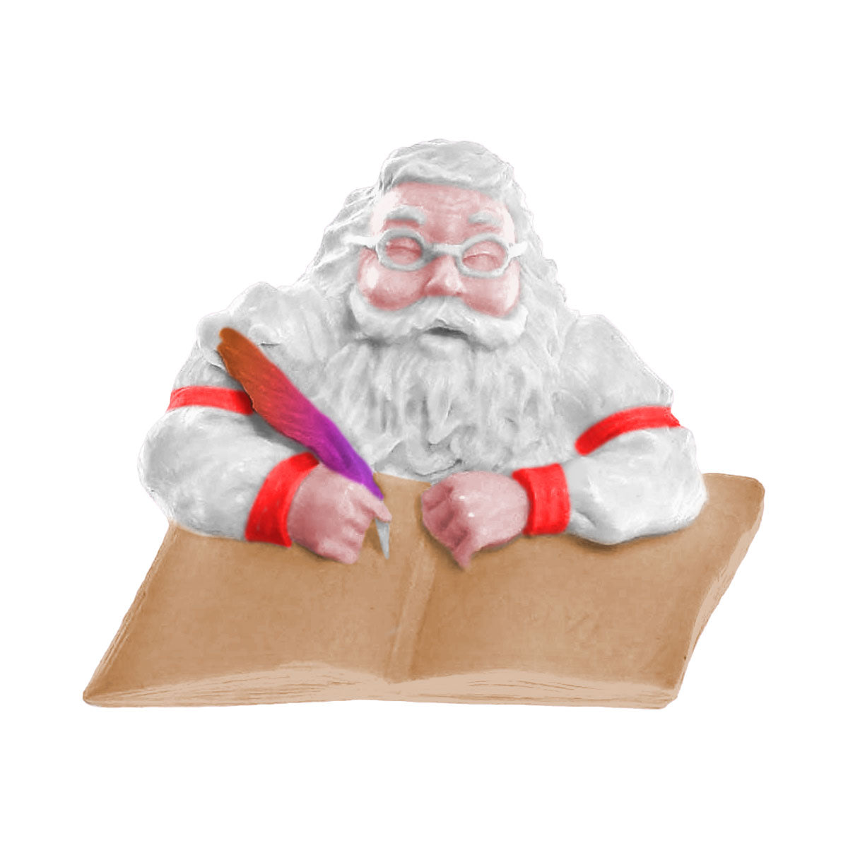 Molde de Silicone 458 - Papai Noel Escritor