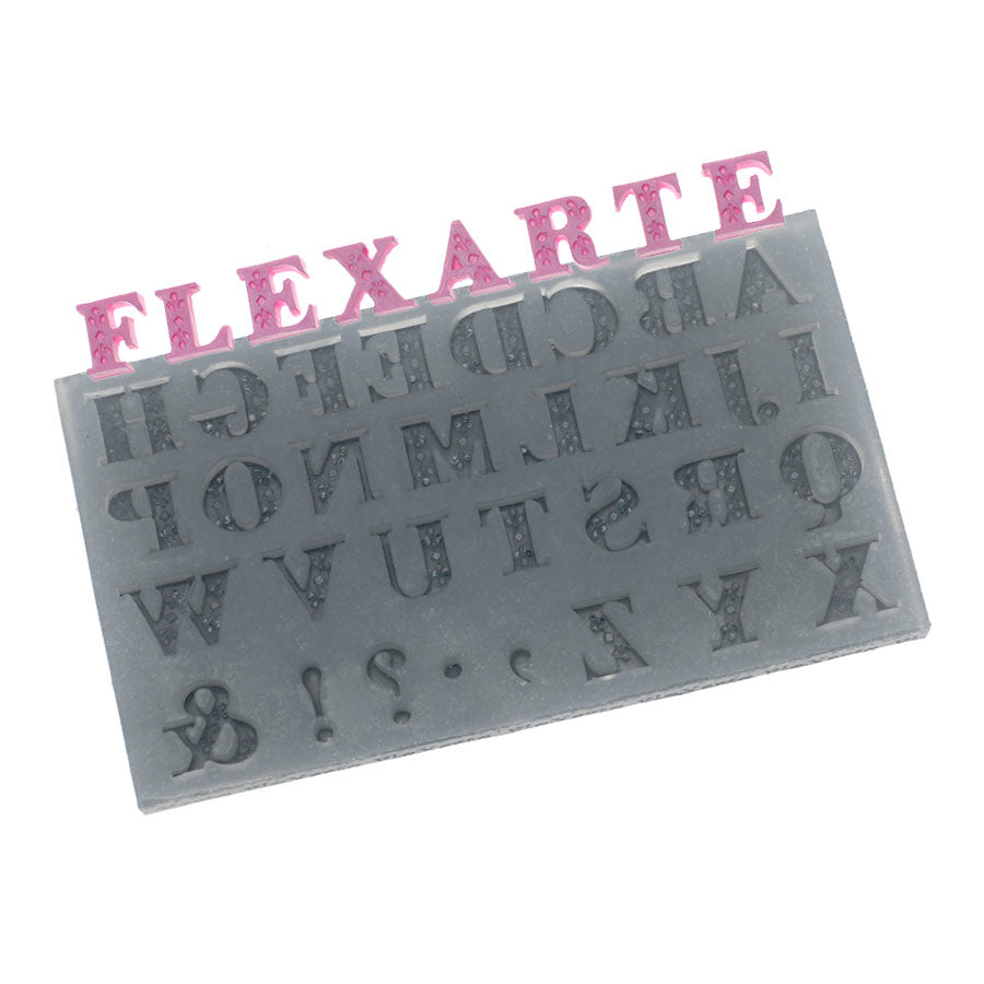 Molde de Silicone 617 - Alfabeto Detalhado Pequeno