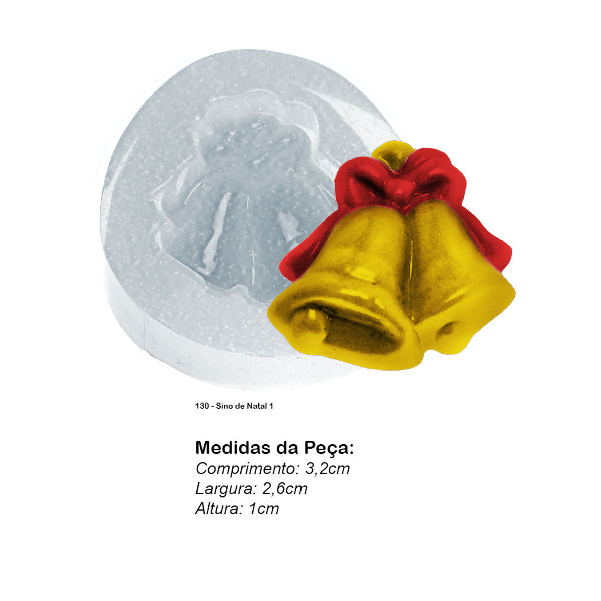 Molde de Silicone 130 - Sino de Natal 1