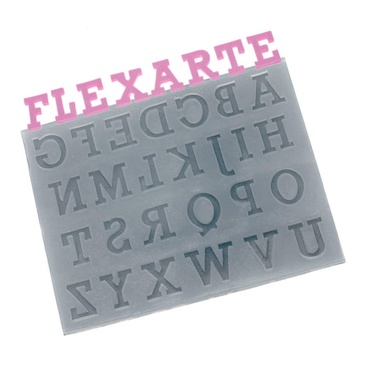 Molde de  Silicone 616 - Alfabeto University Médio