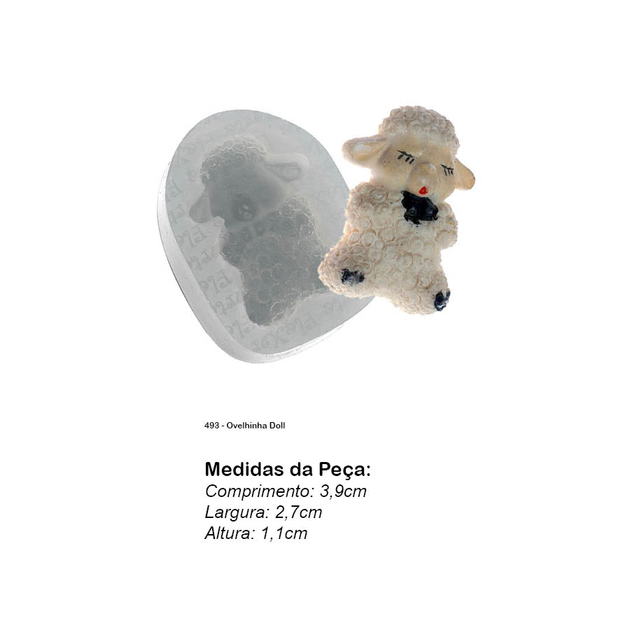 Molde de Silicone 493 - Ovelhinha Doll