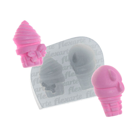 Molde de  Silicone 744 - Sorvete + Cupcake