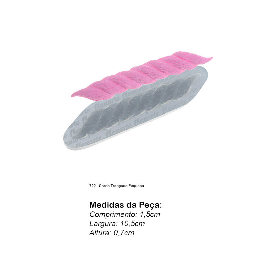 Molde de  Silicone 722 - Corda Trançada Pequena