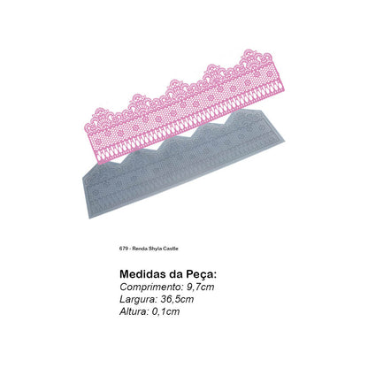 Molde de  Silicone 679 - Renda Shyla Castle