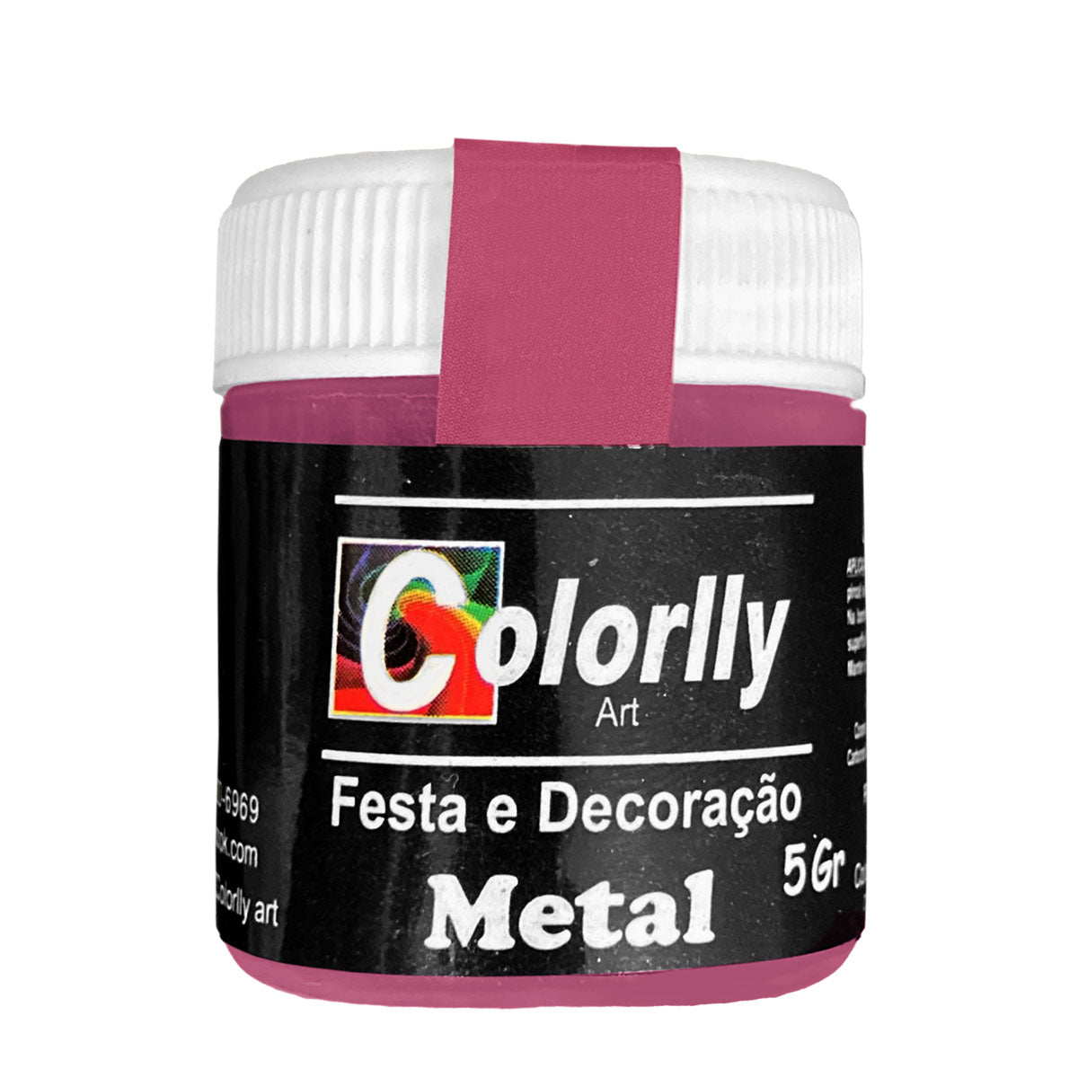 Pó para decoração - Metal Cobre Rosado 5g - Colorlly