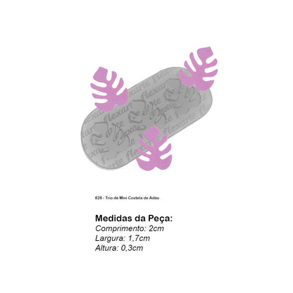 Molde de  Silicone 828 - Trio de Mini Costela de Adão