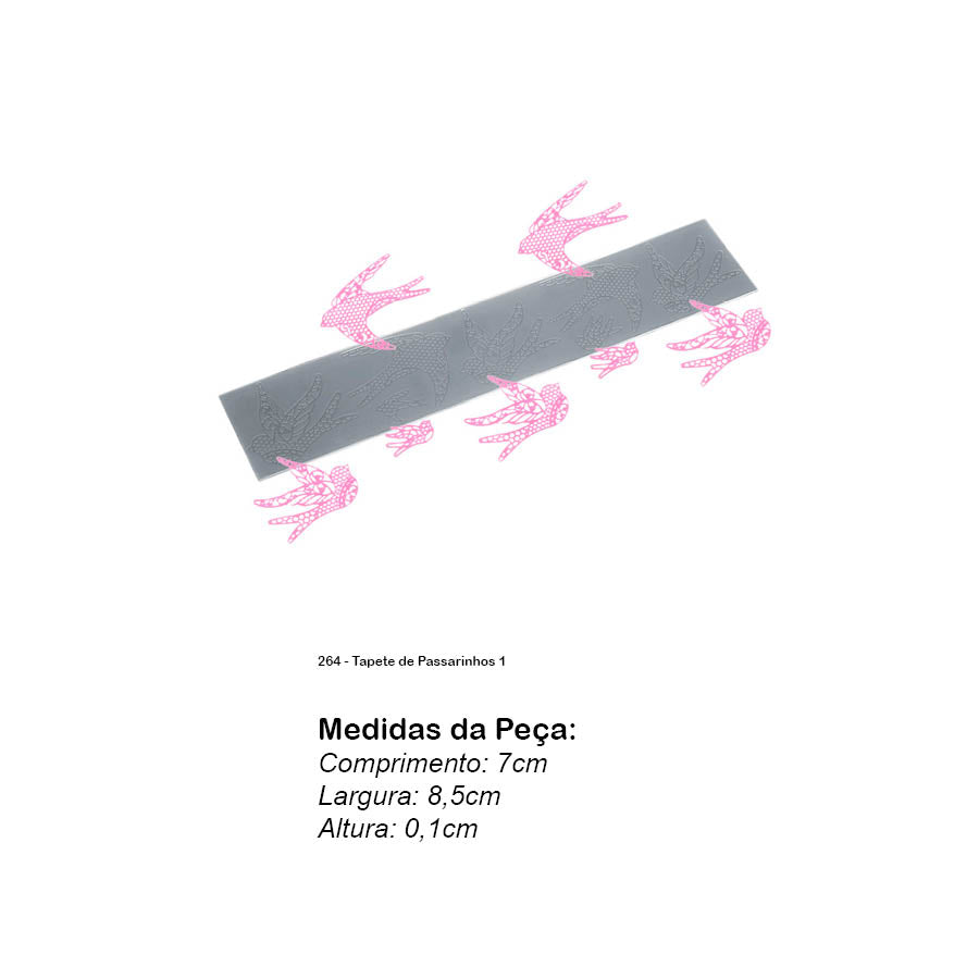 Molde de  Silicone 264 - Tapete de Passarinhos 1