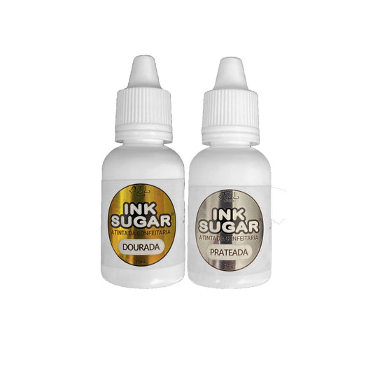 Kit Ink Sugar - 2 Cores (Dourada/Prateada) - 15ml