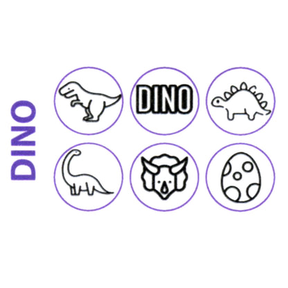 Carimbo Marcador Brigadeiro 5102 - Dino - Flexarte