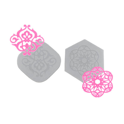 Molde de  Silicone 422 - Dupla de Mini Rendas