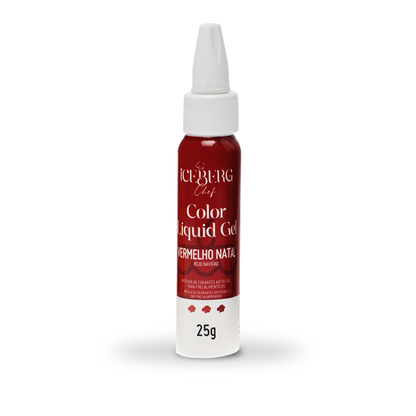 Corante Vermelho Natal Liquid Gel 25g Iceberg Chef Original