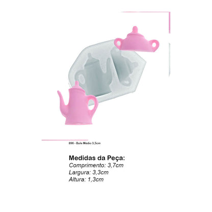 Molde de  Silicone 896 - Bule Médio 3,5cm