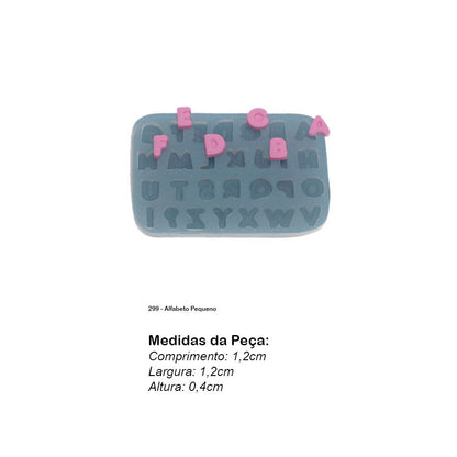 Molde de  Silicone 299 - Alfabeto Pequeno