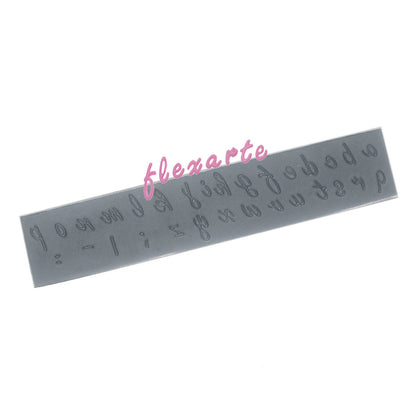 Molde de  Silicone 614 - Alfabeto handwriting Médio Minúsculo
