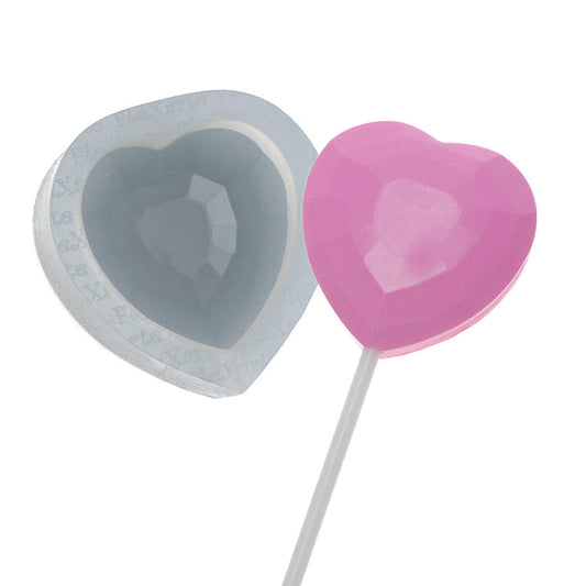 Molde de  Silicone 107 - Pirulito Coração