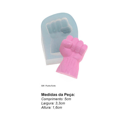 Molde de  Silicone 329 - Punho Forte