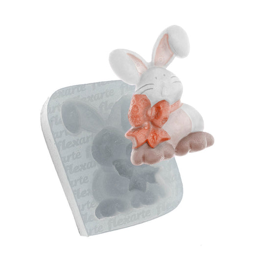 Molde de  Silicone 653 - Coelho Médio com Laço