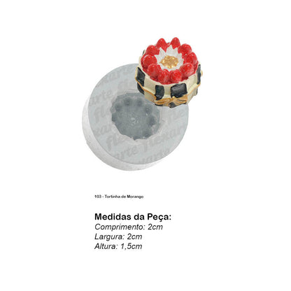 Molde de  Silicone 103 - Tortinha de Morango