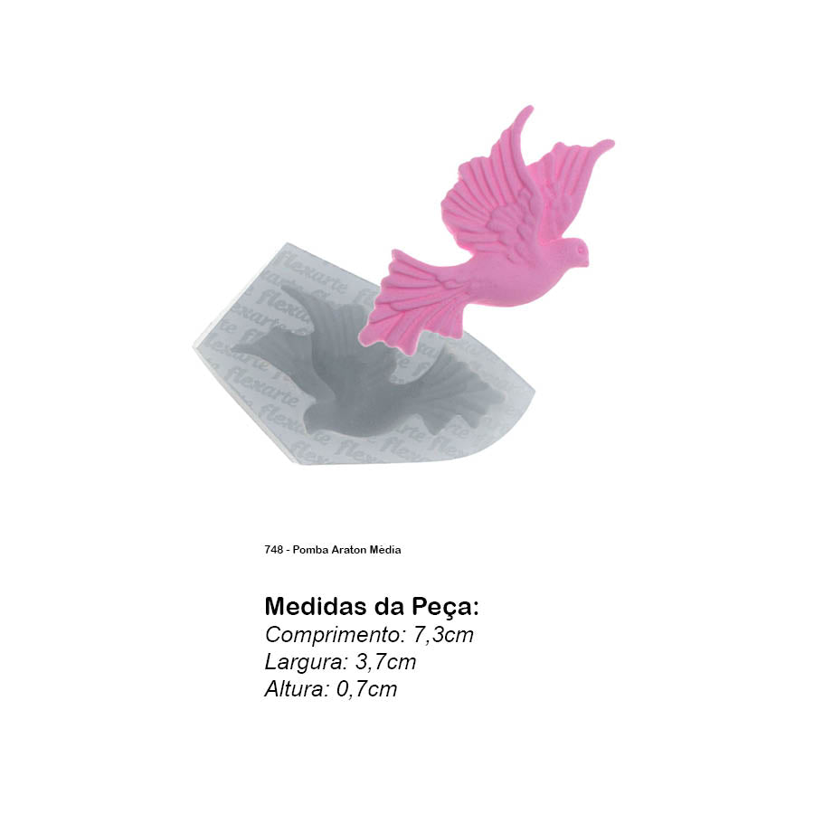 Molde de  Silicone 748 - Pomba Araton Média