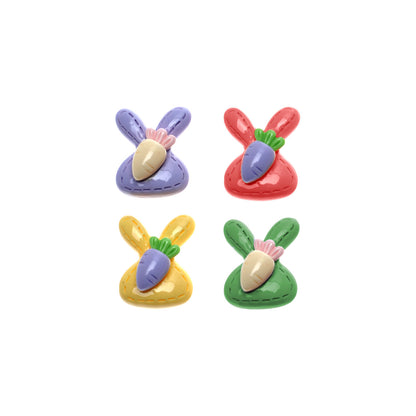 Molde de  Silicone 993 - Quarteto de Cabeça de Coelho c/ Cenoura 2cm