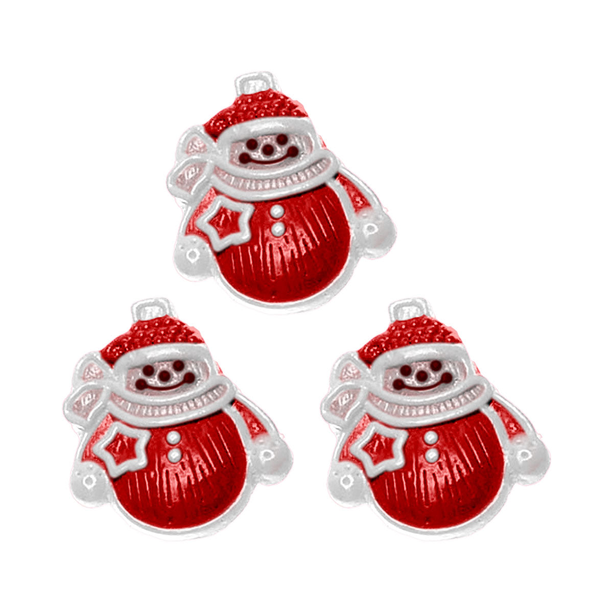 Molde de  Silicone 642 - Trio de Bonecos de Neve Pequenos