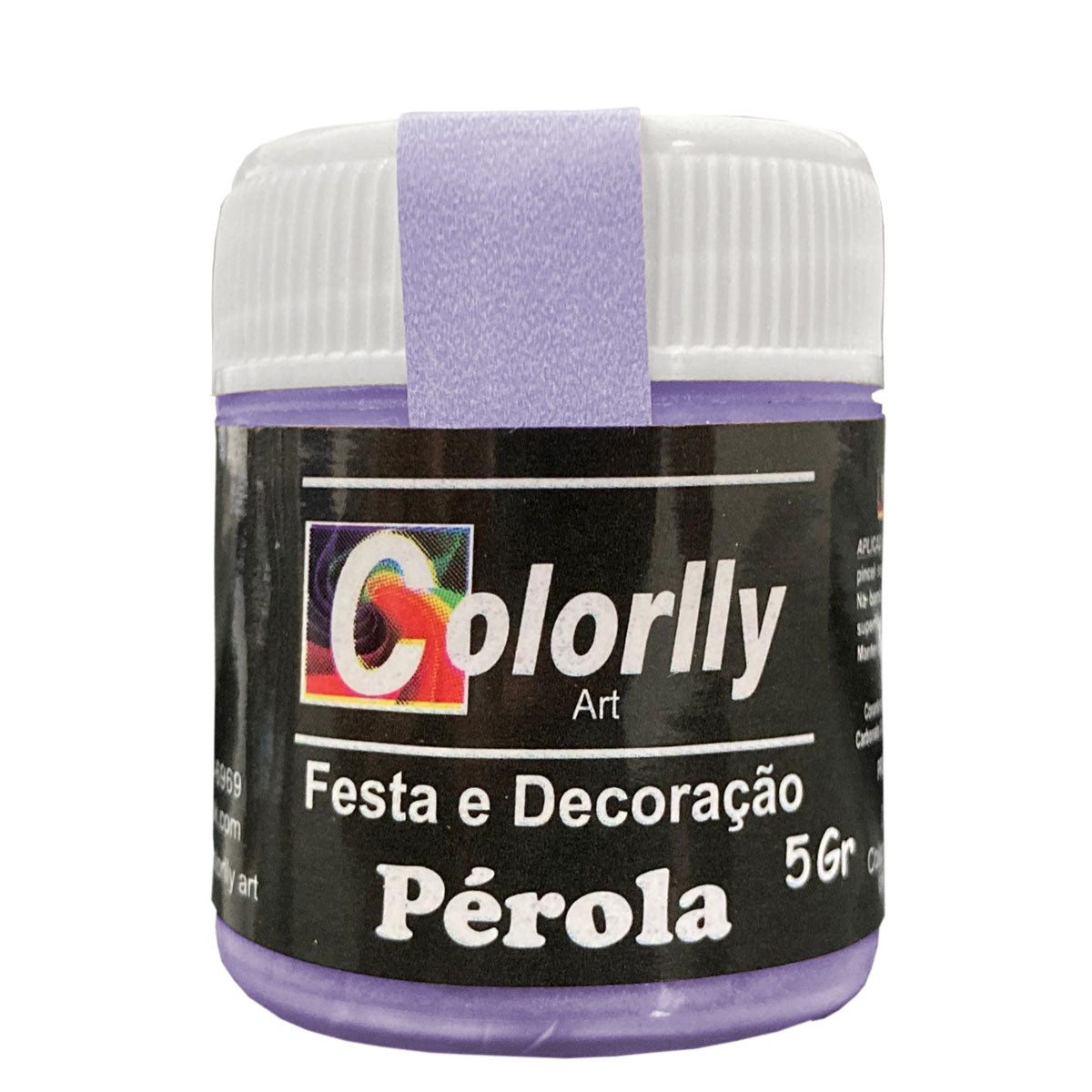 Pó para decoração - Pérola Lilás - Colorlly