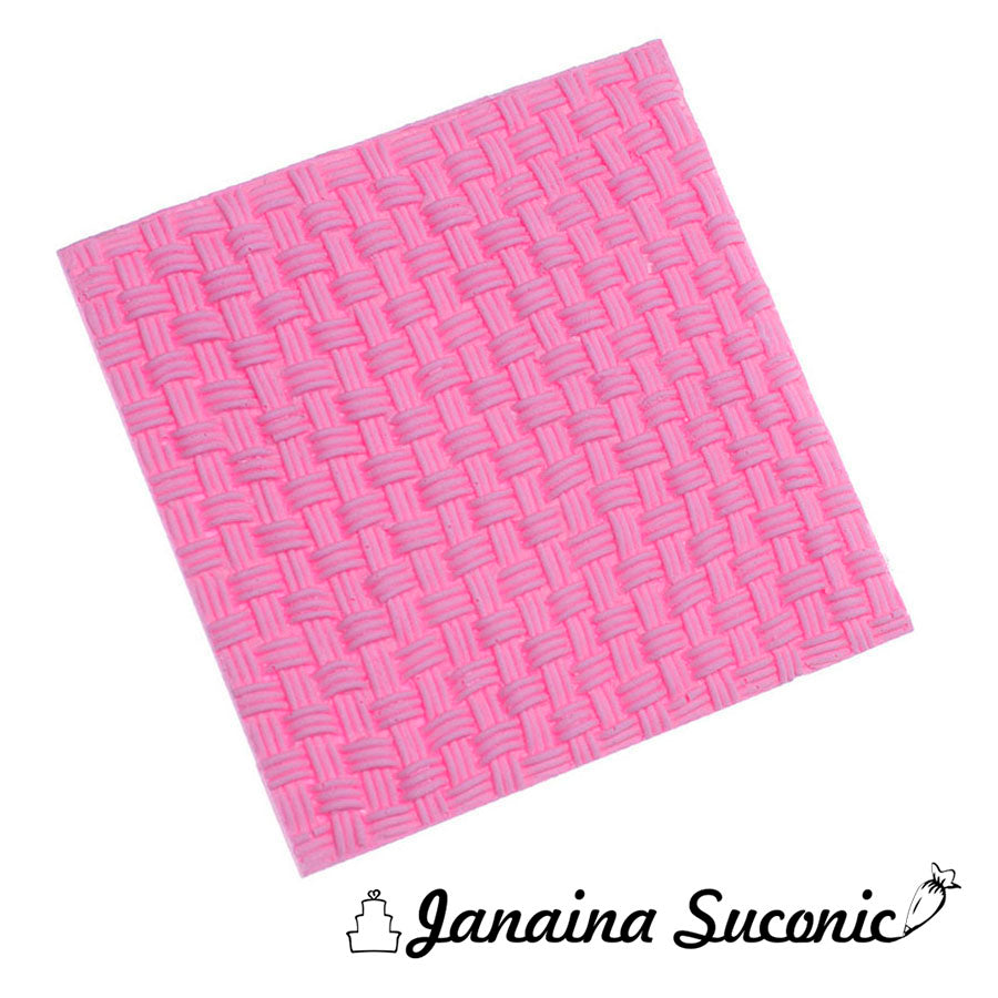 Molde de  Silicone 154 - Textura de Tricô Trançado - JS