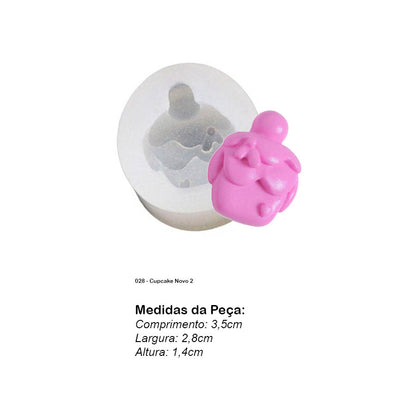 Molde de  Silicone 028 - Cupcake Novo 2