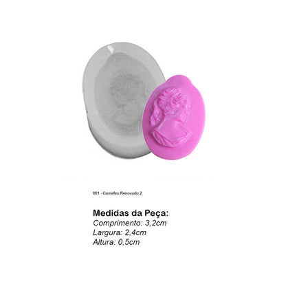 Molde de  Silicone 061 - Camafeu Renovado 2