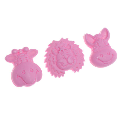 Molde de  Silicone 086 - Safari Vaquinha + Leão