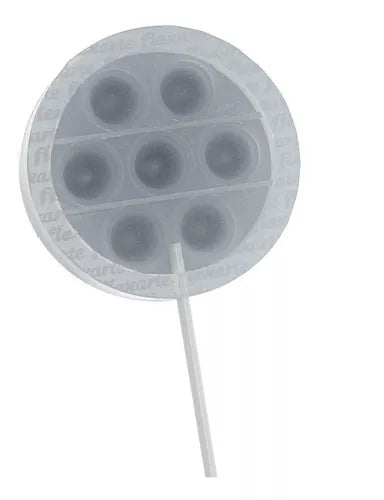 Kit Molde Pirulito Fidget 6cm Redondo + Isomalt + 100palitos