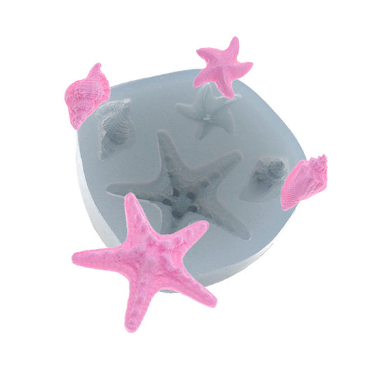 Molde de  Silicone 144 - Estrela do Mar Grande & Outros