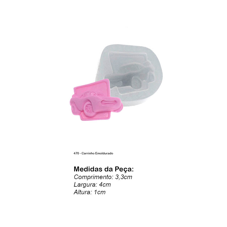 Molde de  Silicone 470 - Carrinho Emoldurado
