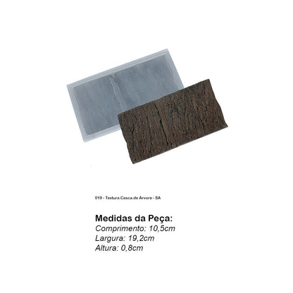 Molde de  Silicone 019 - Textura Casca de Árvore - SA