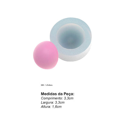 Molde de  Silicone 382 - ½ Esfera