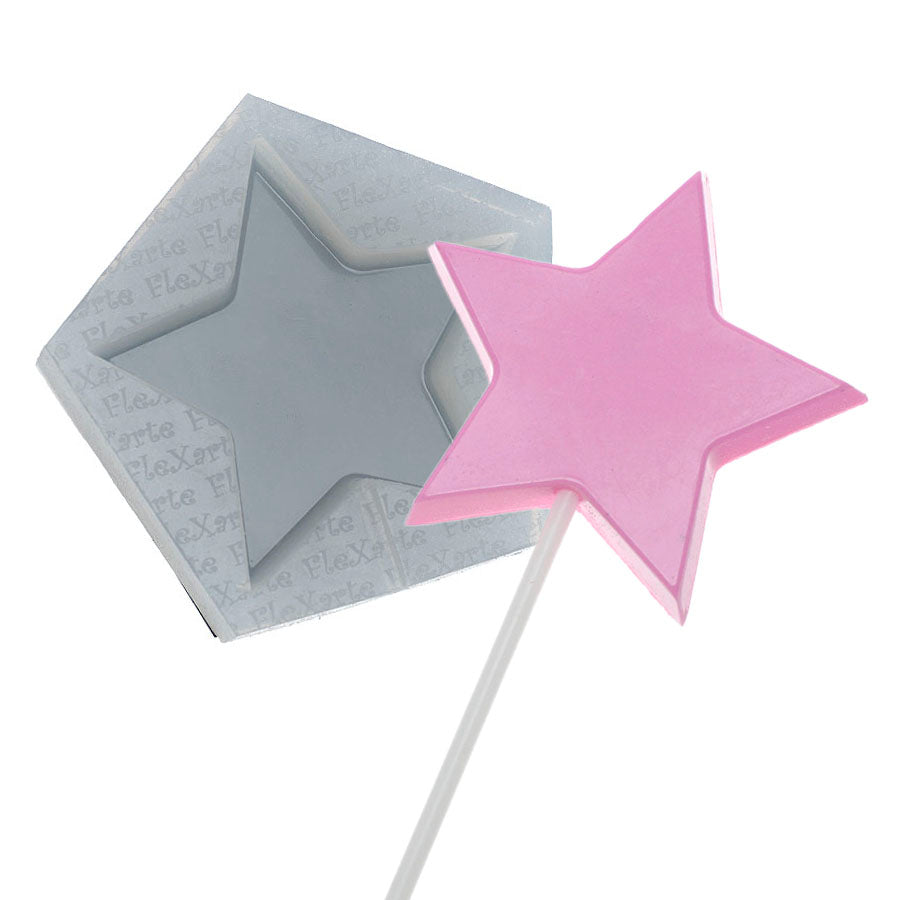 Molde de  Silicone 108 - Pirulito Estrela