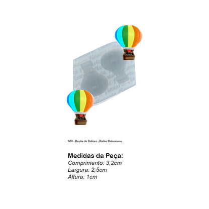 Molde de  Silicone 883 - Dupla de Balões - Balão Balonismo