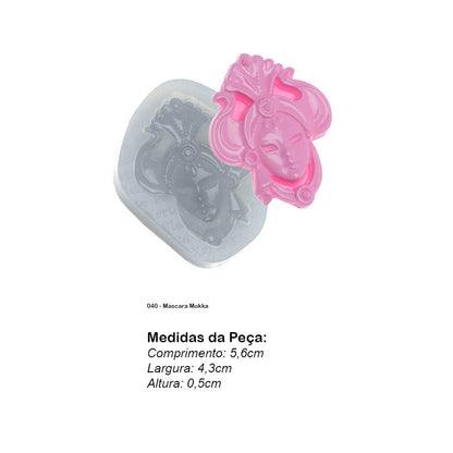 Molde de  Silicone 040 - Máscara Mokka