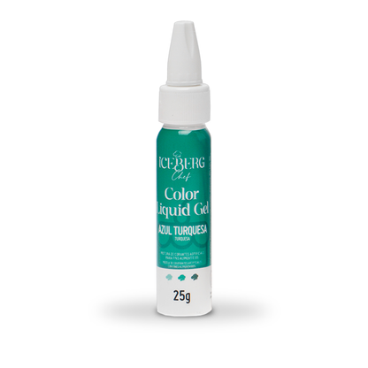 Corante Azul Turquesa Liquid Gel 25g Iceberg Chef Original