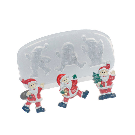 Molde de  Silicone 127 - Trio de Papai Noel