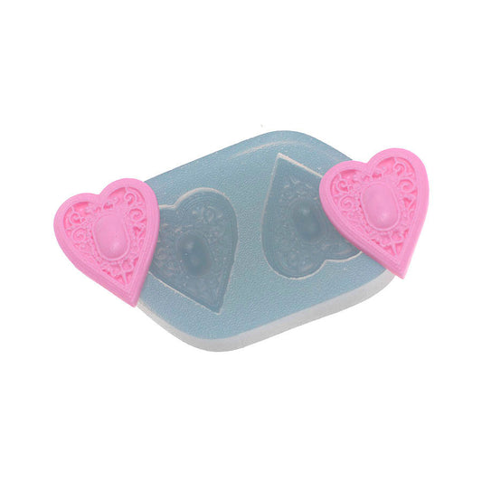 Molde de  Silicone 383 - Dois Corações