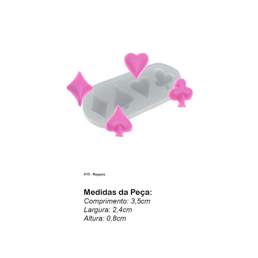 Molde de  Silicone 415 - Naypes