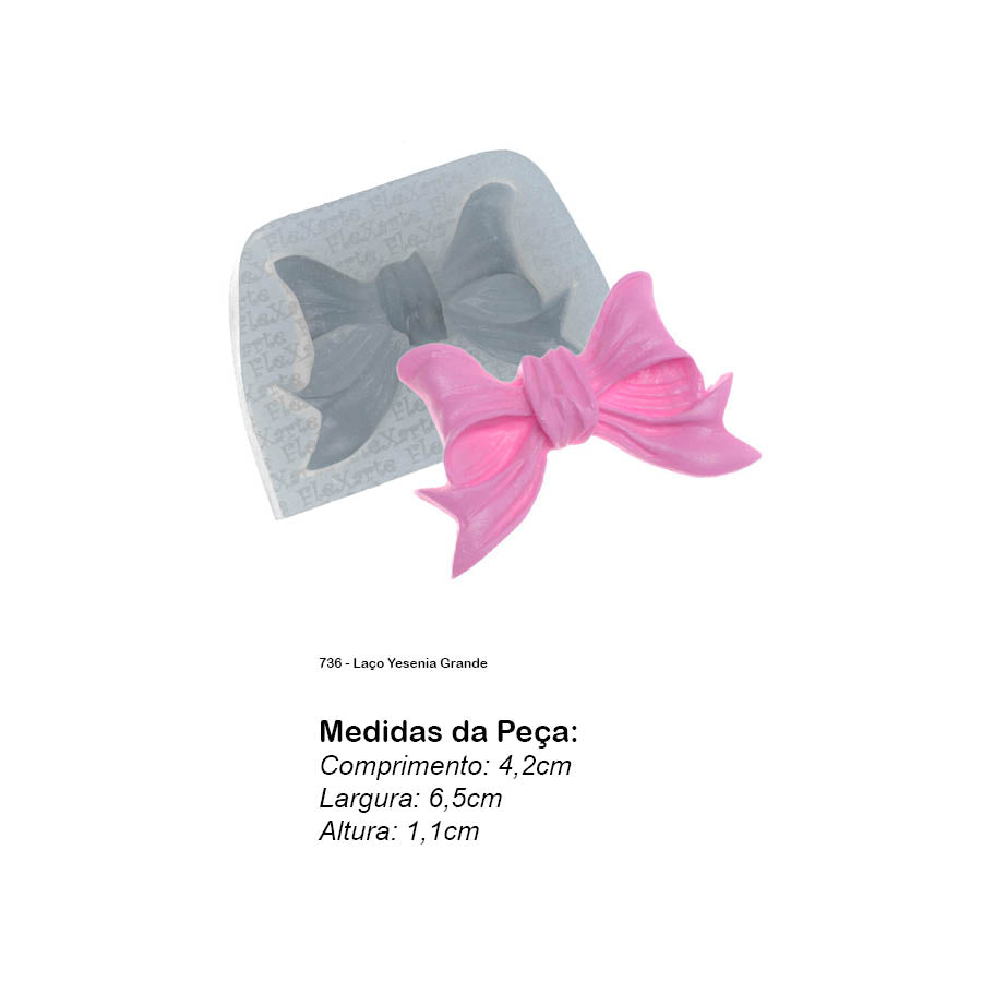 Molde de  Silicone 736 - Laço Yesenia Grande