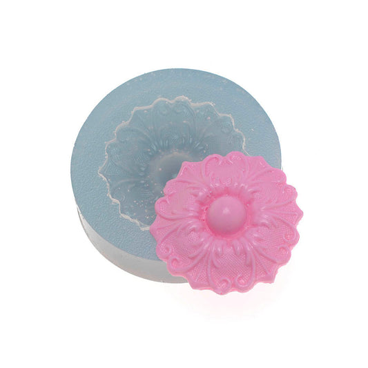 Molde de  Silicone 359 - Broche Redondo Pequeno