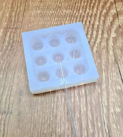 Kit C 2 Moldes Pirulitos Fidget 6cm Quadrado + Isomalt 150gr