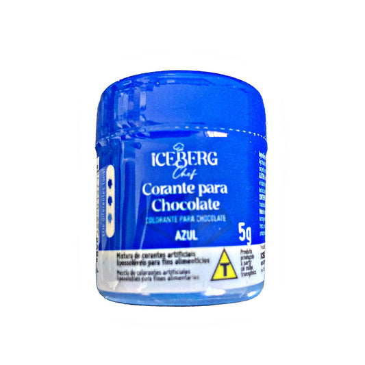 Corante em pó para Chocolate - Azul - 5g - Iceberg Chef
