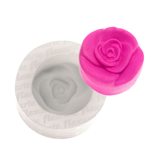 Molde de Silicone 1020 - Rosa Hagith - Flor - 3,5cm Flexarte