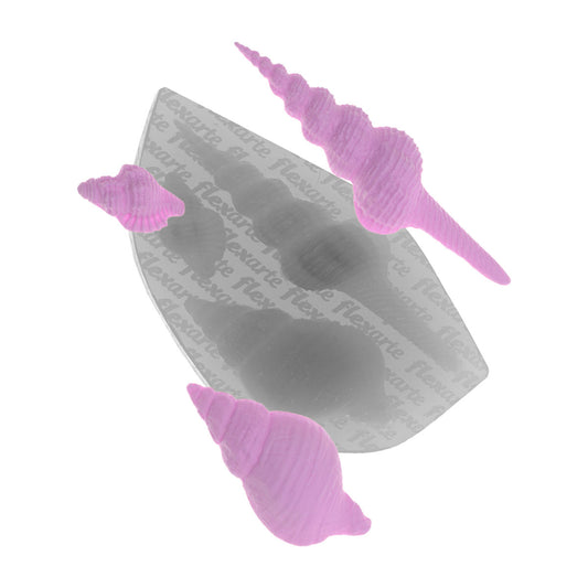 Molde de  Silicone 843 - Trio de Conchas Ladonna Médias
