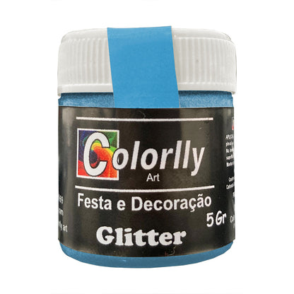 Pó para decoração - Glitter Turquesa 5g - Colorlly