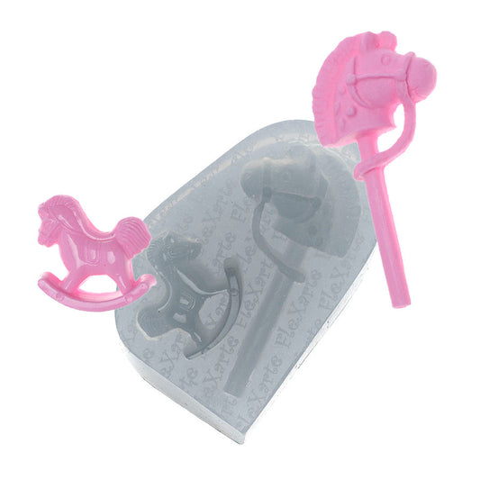 Molde de  Silicone 056 - Dupla de Cavalinhos